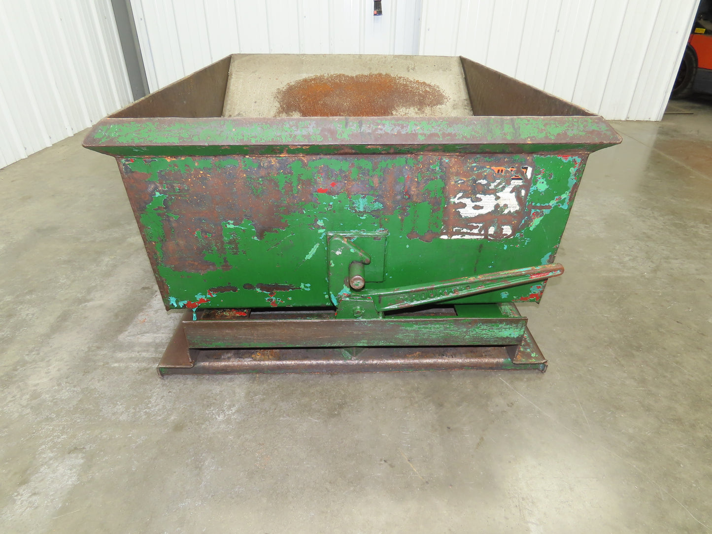 Roura Self Dumping Hopper 1/3 Yard Forklift Steel Dumpster 40x48x24"