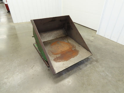 Roura Self Dumping Hopper 1/3 Yard Forklift Steel Dumpster 40x48x24"