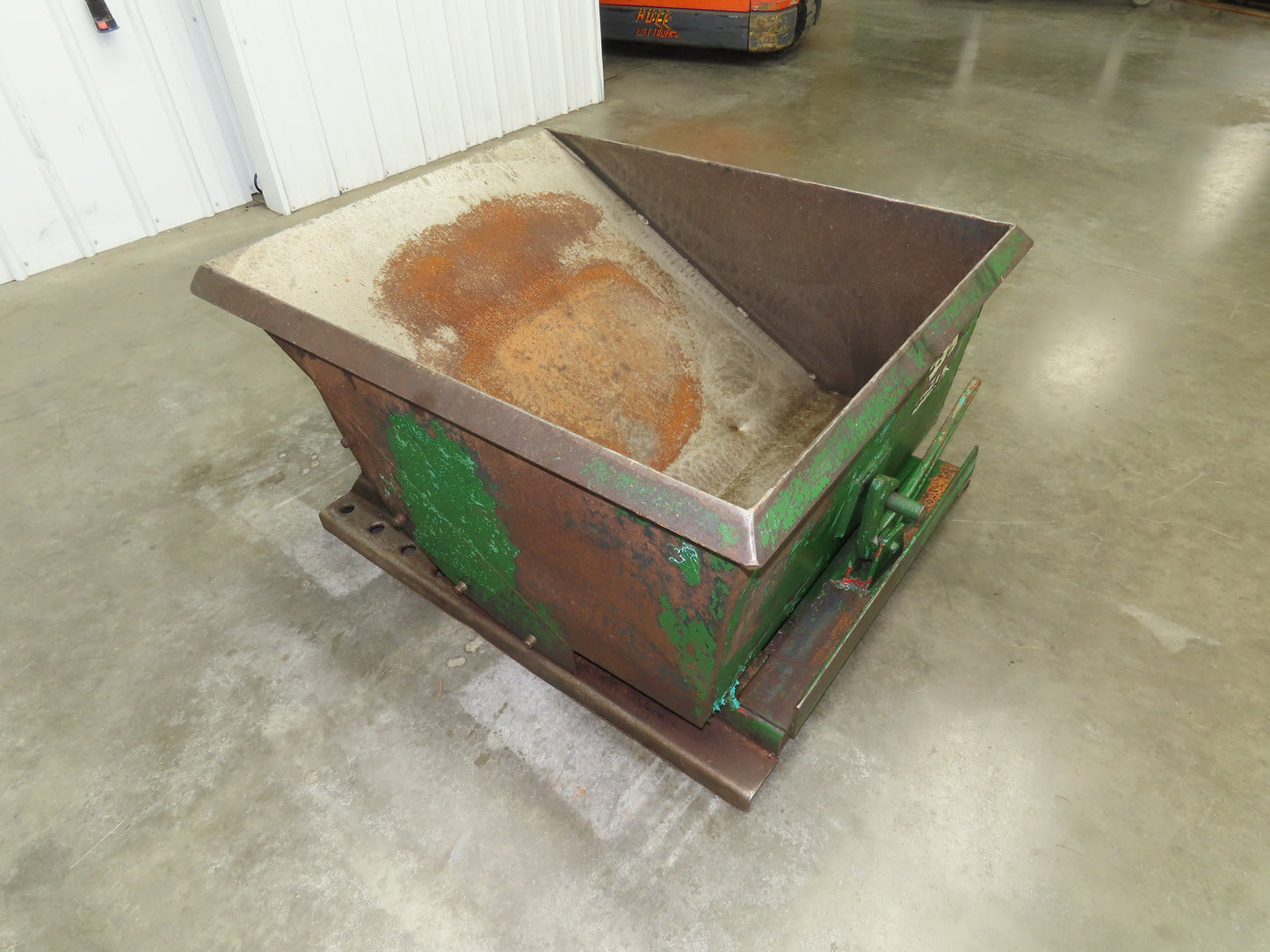 Roura Self Dumping Hopper 1/3 Yard Forklift Steel Dumpster 40x48x24"