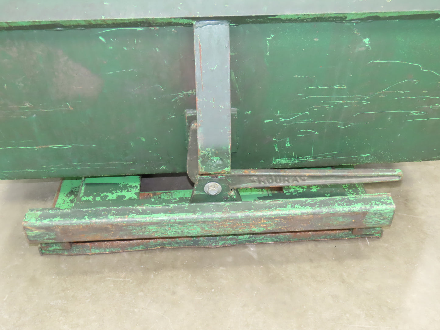 Roura Self Dumping Hopper 2 Yard Forklift Steel Dumpster 64x57x46" Damaged