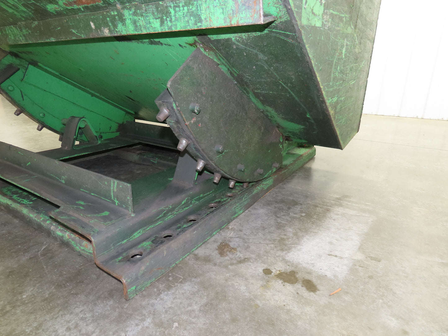 Roura Self Dumping Hopper 2 Yard Forklift Steel Dumpster 64x57x46" Damaged