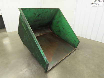 Roura Self Dumping Hopper 2 Yard Forklift Steel Dumpster 64x57x46" Damaged