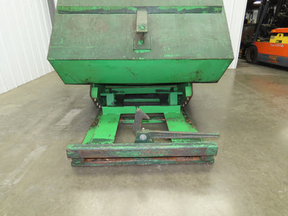 Roura Self Dumping Hopper 2 Yard Forklift Steel Dumpster 64x57x46" Damaged
