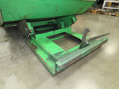 Roura Self Dumping Hopper 2 Yard Forklift Steel Dumpster 64x57x46" Damaged