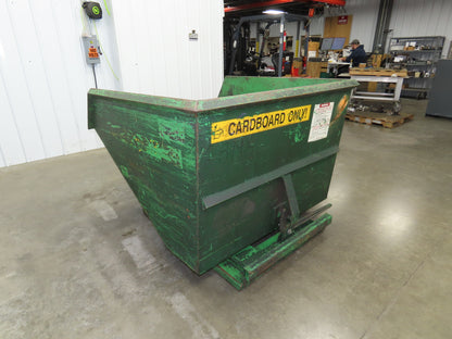 Roura Self Dumping Hopper 2 Yard Forklift Steel Dumpster 64x57x46" Damaged