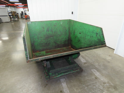 Roura Self Dumping Hopper 2 Yard Forklift Steel Dumpster 64x57x46" Damaged