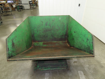 Roura Self Dumping Hopper 2 Yard Forklift Steel Dumpster 64x57x46" Damaged