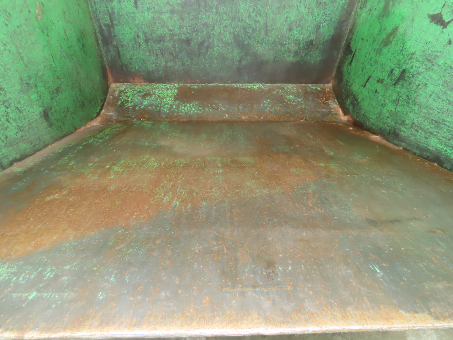 Roura Self Dumping Hopper 2 Yard Forklift Steel Dumpster 64x57x46" Damaged