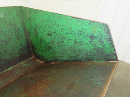 Roura Self Dumping Hopper 2 Yard Forklift Steel Dumpster 64x57x46" Damaged