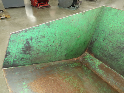 Roura Self Dumping Hopper 2 Yard Forklift Steel Dumpster 64x57x46" Damaged