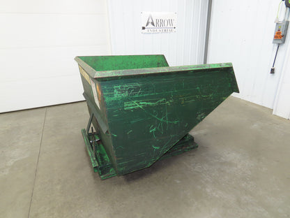 Roura Self Dumping Hopper 2 Yard Forklift Steel Dumpster 64x57x46" Damaged