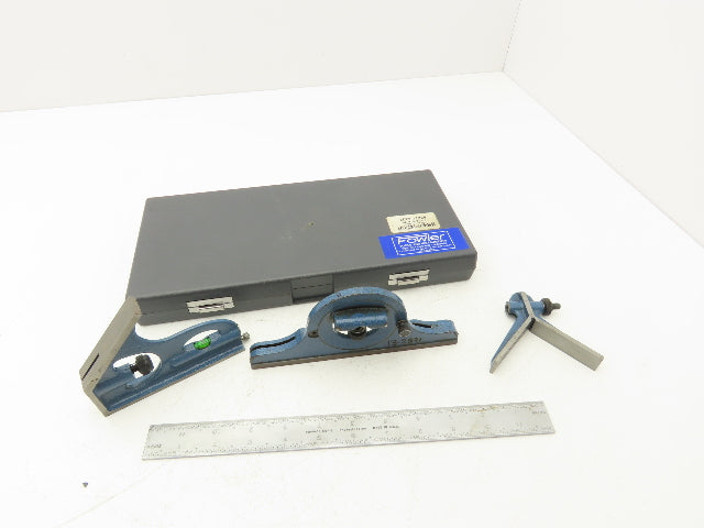 Fowler 52-370-012-0 Combination Square Set Level & Protractor 12" Blade Ruler