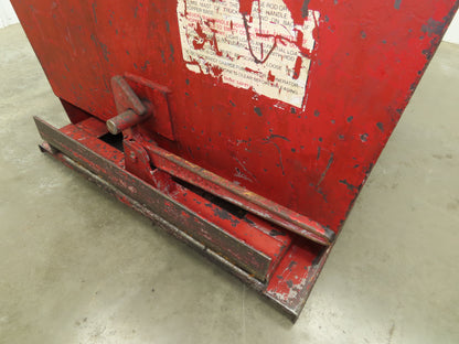 Roura Self Dumping Hopper 1/2 Yard Forklift Steel Dumpster 50x38x32"