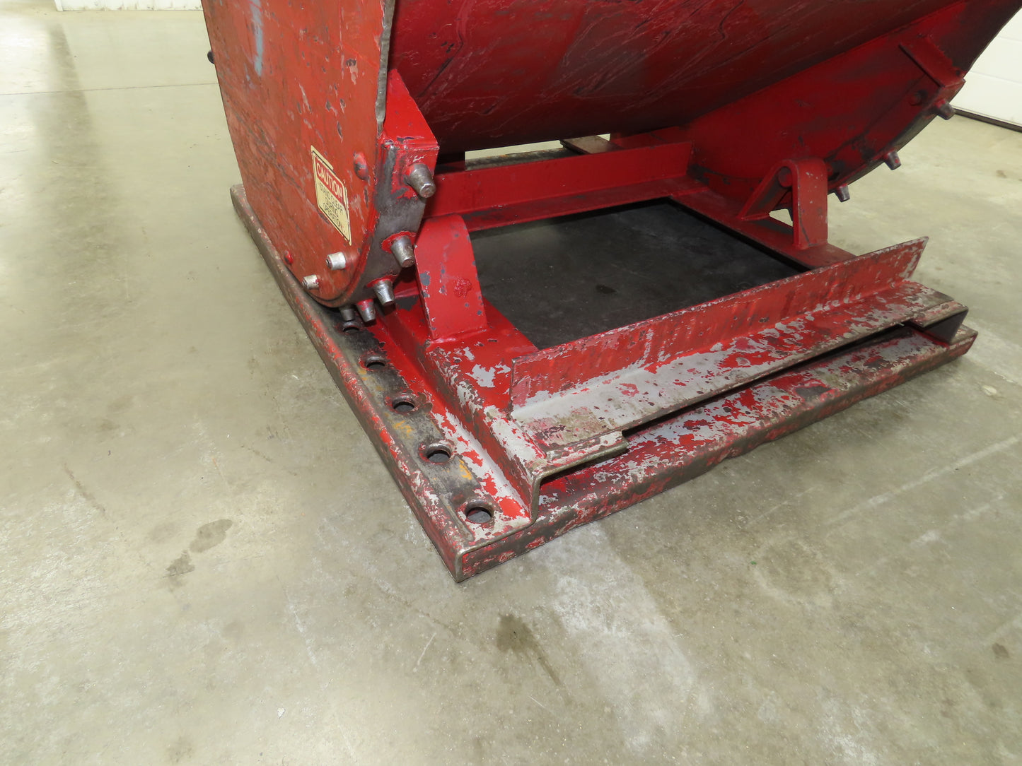 Roura Self Dumping Hopper 1/2 Yard Forklift Steel Dumpster 50x38x32"
