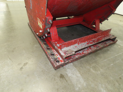 Roura Self Dumping Hopper 1/2 Yard Forklift Steel Dumpster 50x38x32"