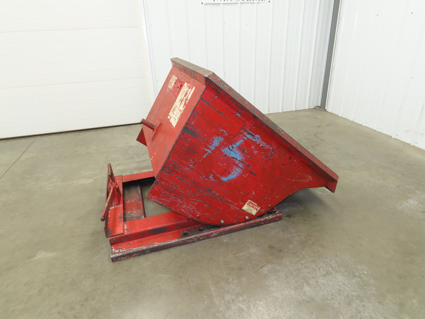 Roura Self Dumping Hopper 1/2 Yard Forklift Steel Dumpster 50x38x32"