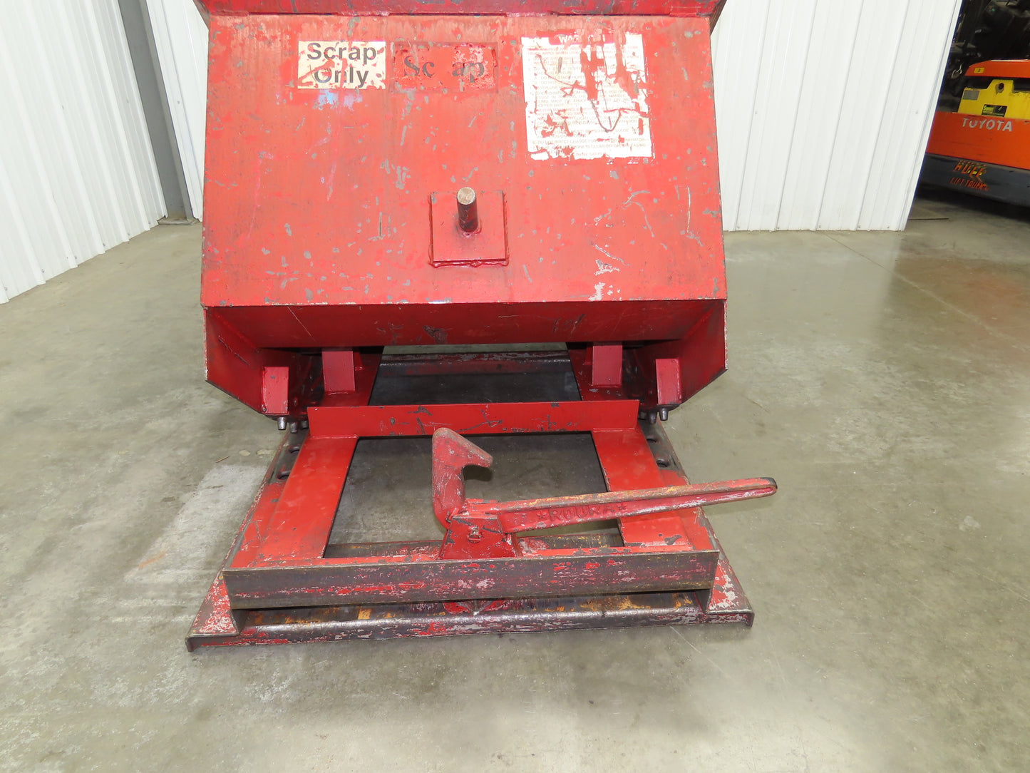 Roura Self Dumping Hopper 1/2 Yard Forklift Steel Dumpster 50x38x32"