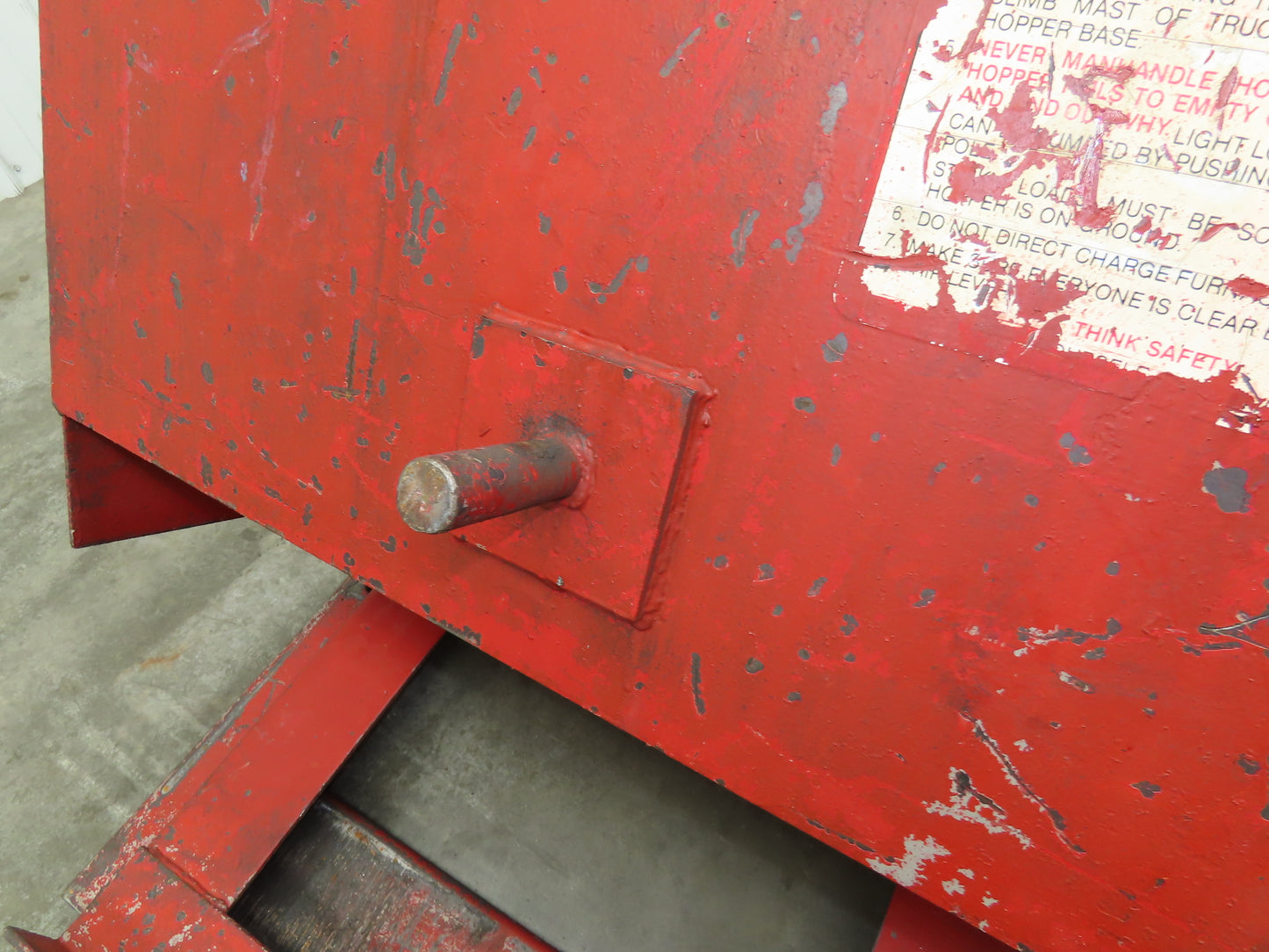 Roura Self Dumping Hopper 1/2 Yard Forklift Steel Dumpster 50x38x32"