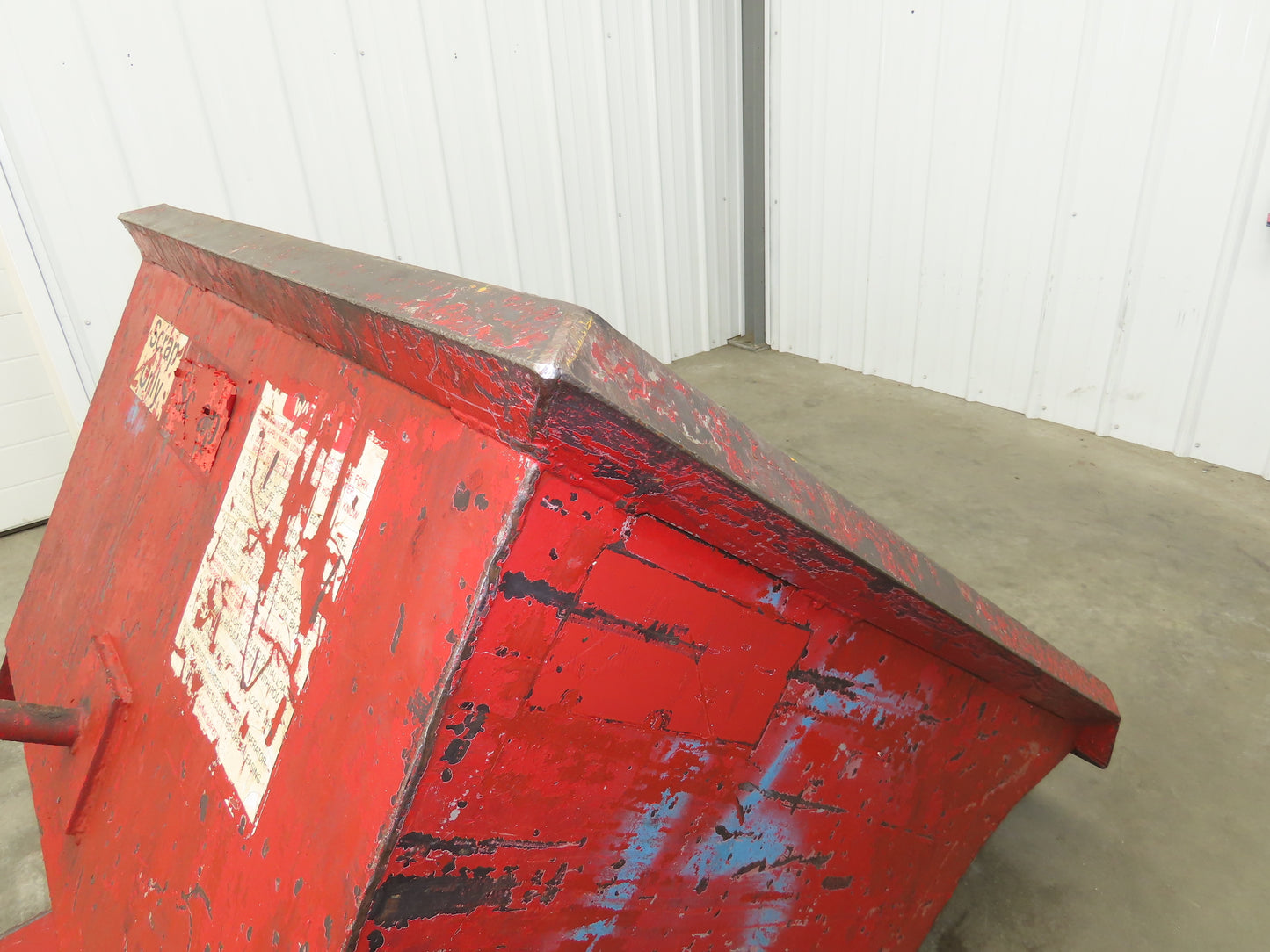 Roura Self Dumping Hopper 1/2 Yard Forklift Steel Dumpster 50x38x32"