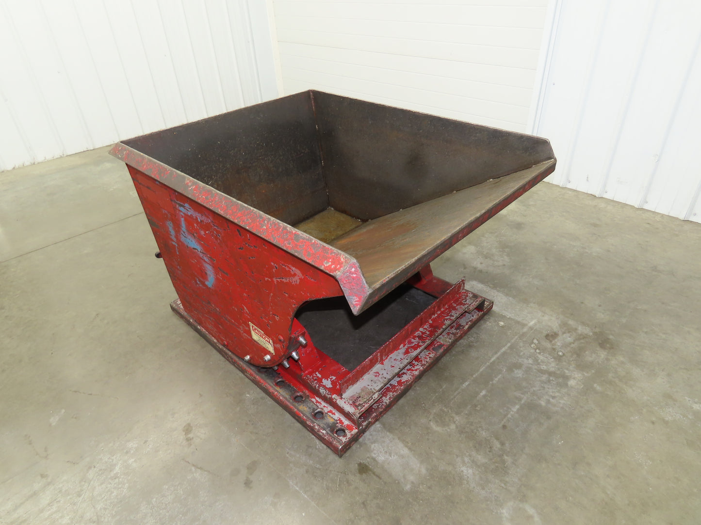 Roura Self Dumping Hopper 1/2 Yard Forklift Steel Dumpster 50x38x32"