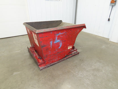 Roura Self Dumping Hopper 1/2 Yard Forklift Steel Dumpster 50x38x32"