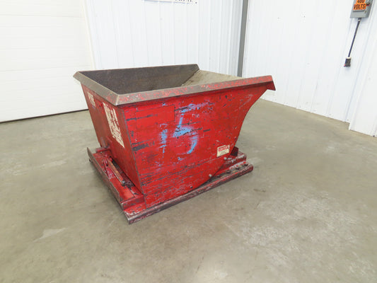 Roura Self Dumping Hopper 1/2 Yard Forklift Steel Dumpster 50x38x32"