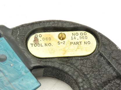 1-1/2 Adjustable Limit Inspection Snap Guage Go 15.060mm Nogo 14.960mm