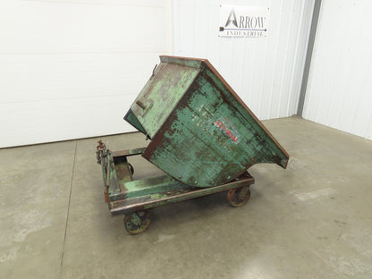 Self Dumping Hopper 1/2 Yd Capacity Heavy Duty Steel Casters 52x38x41"