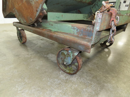 Self Dumping Hopper 1/2 Yd Capacity Heavy Duty Steel Casters 52x38x41"