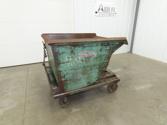 Self Dumping Hopper 1/2 Yd Capacity Heavy Duty Steel Casters 52x38x41"