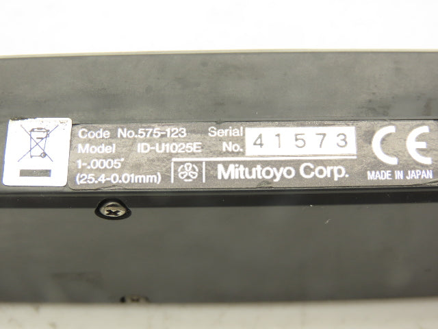 Mitutoyo 575-123 Absolute Digimatic Digital Indicator 0-1" (0-25.4mm) ID-U1025E