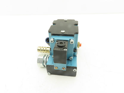 MAC 6511B-111-PM-591DA Pneumatic Solenoid Valve W/Base 150PSI 24VDC PME-591DABE