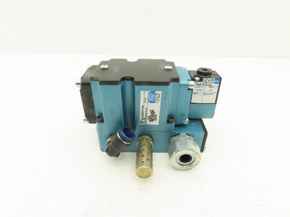 MAC 6511B-111-PM-591DA Pneumatic Solenoid Valve W/Base 150PSI 24VDC PME-591DABE