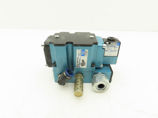 MAC 6511B-111-PM-591DA Pneumatic Solenoid Valve W/Base 150PSI 24VDC PME-591DABE