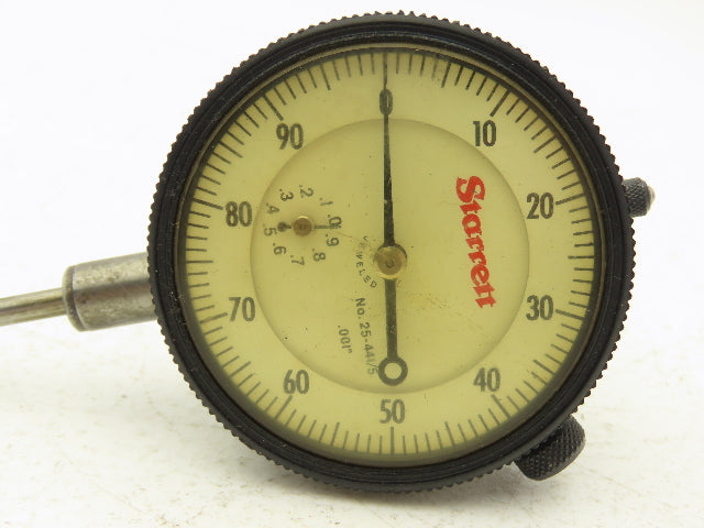 Starrett 25-441/5 Dial Gage Indicator 0-100 Cont .500" Range .001" Grad