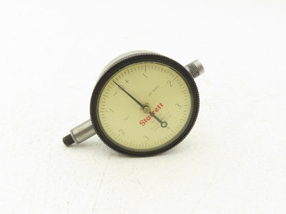 Starrett 25-118 Dial Indicator Gage 0-.020" Range .0001" 0-4-0 Dial Jeweled