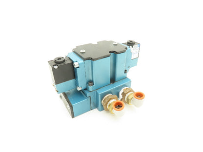 MAC 6531B-311-PM-591DA Pneumatic Solenoid Valve W/Base 150PSI 24VDC PME-591DABE