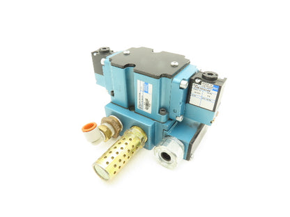 MAC 6531B-311-PM-591DA Pneumatic Solenoid Valve W/Base 150PSI 24VDC PME-591DABE