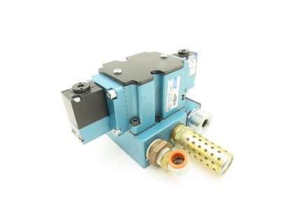 MAC 6531B-311-PM-591DA Pneumatic Solenoid Valve W/Base 150PSI 24VDC PME-591DABE