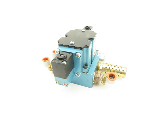 MAC 6531B-311-PM-591DA Pneumatic Solenoid Valve W/Base 150PSI 24VDC PME-591DABE