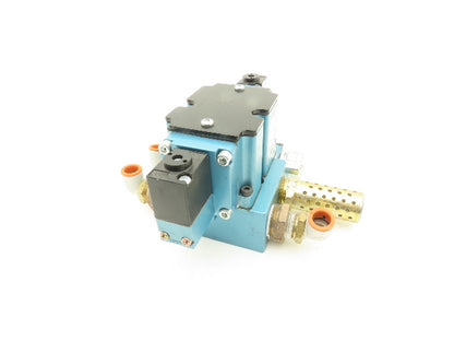 MAC 6531B-311-PM-591DA Pneumatic Solenoid Valve W/Base 150PSI 24VDC PME-591DABE
