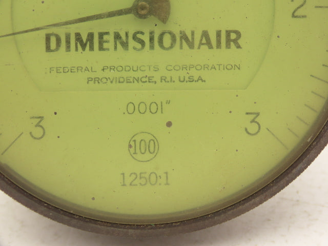 Mahr Federal D-1250 Dimensionair Air Gage 0-3" Dial Indicator 1250:1 .0001"