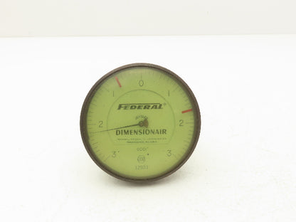 Mahr Federal D-1250 Dimensionair Air Gage 0-3" Dial Indicator 1250:1 .0001"