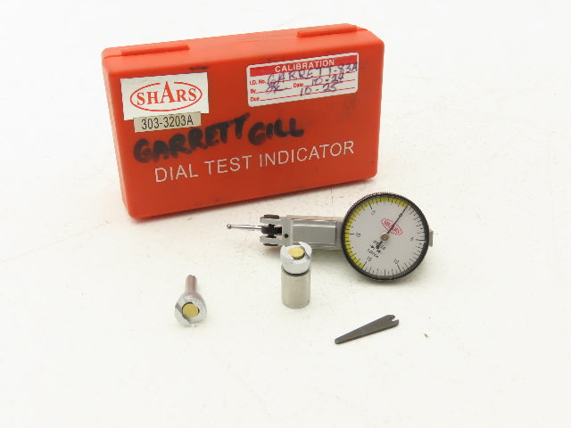 Shars 303-3203A Dial Test Indicator Gage 0.030" Range .0005" 0-15-0 Dial