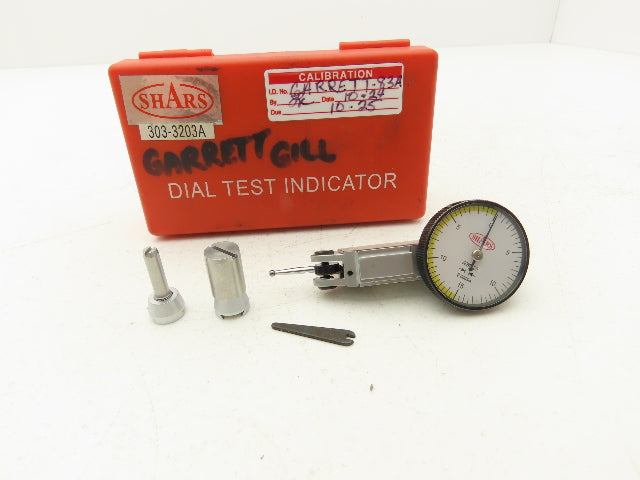 Shars 303-3203A Dial Test Indicator Gage 0.030" Range .0005" 0-15-0 Dial