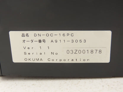 Okuma DN-OC-16PC PLC Output Module 0.5A A911-3053 Lot of 2