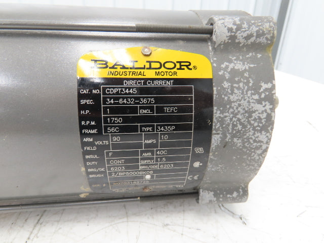 Baldor Electric CDPT3445 DC Brake Motor 90V 1Hp 10A 1750 RPM 56C