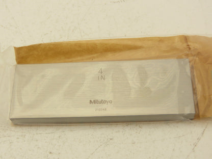 Mitutoyo 611204-551 Steel Rectangular Gage Block 4.000" Length Grade AS-2