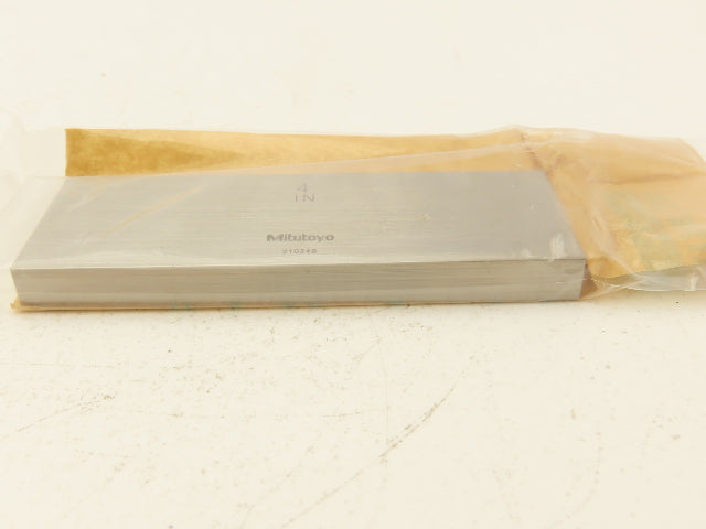 Mitutoyo 611204-551 Steel Rectangular Gage Block 4.000" Length Grade AS-2