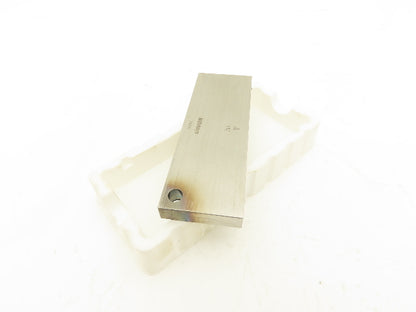 Mitutoyo 611204-551 Steel Rectangular Gage Block 4.000" Grade AS-2 w/Drill Hole